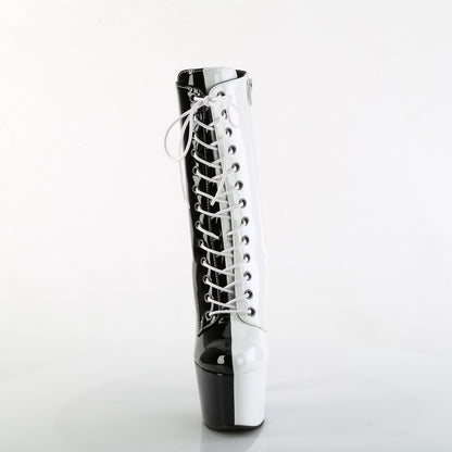 Pleaser   ADORE-1040TT Blk-Wht Pat/Blk-Wht