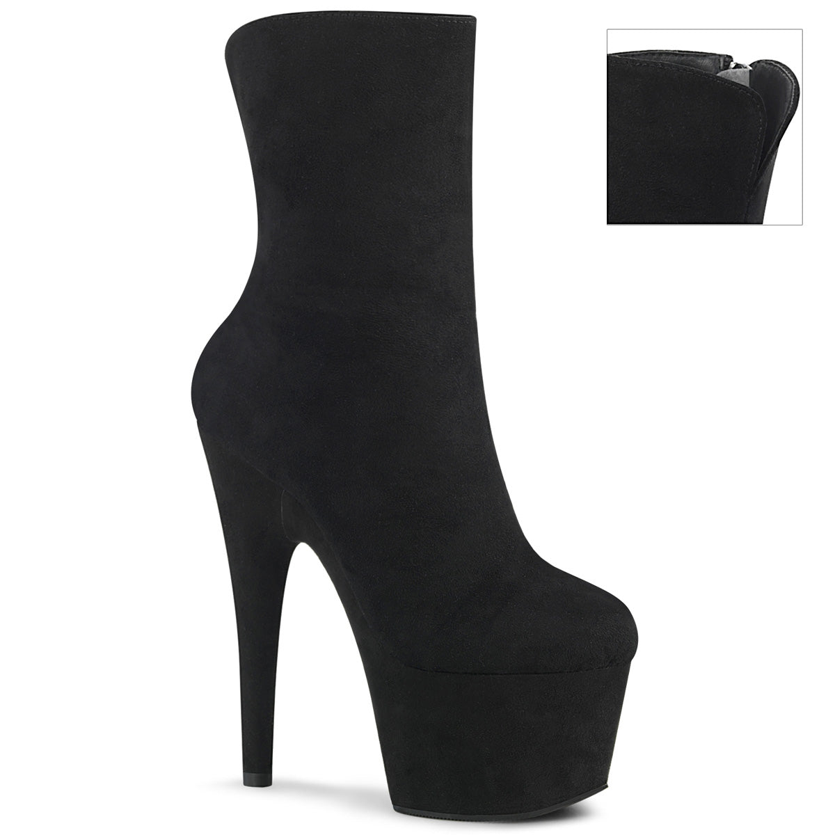 Pleaser Stivaletti da donna ADORE-1042 BLK FAUX Suede / Blk Faux Suede Suede