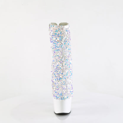 Pleaser   ADORE-1042sq wht multi paillettes/wht