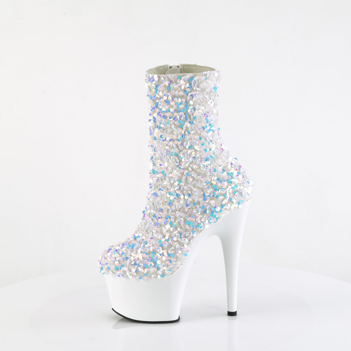 Pleaser   ADORE-1042sq wht multi paillettes/wht
