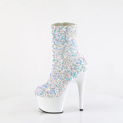 Pleaser   ADORE-1042sq wht multi paillettes/wht