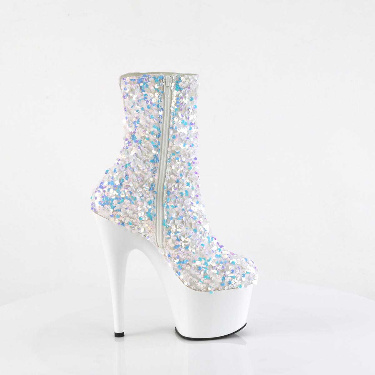 Pleaser   ADORE-1042sq wht multi paillettes/wht