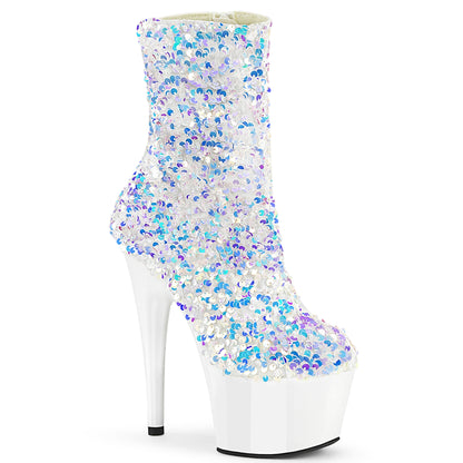 Pleaser   ADORE-1042sq wht multi paillettes/wht