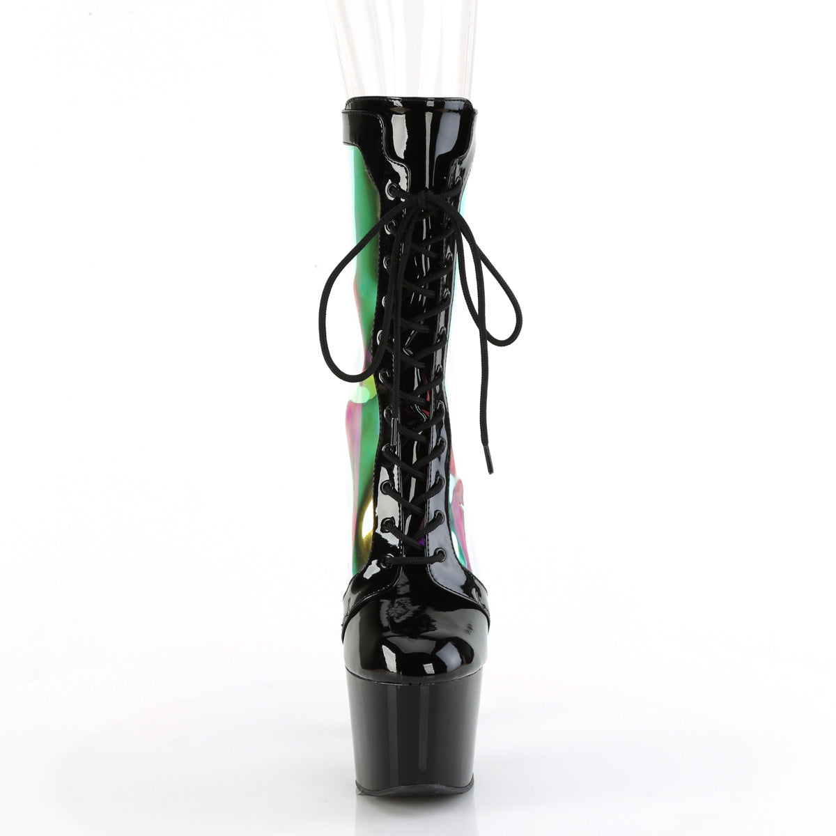 Pleaser   ADORE-1047 Blk Pat-Holo/Blk