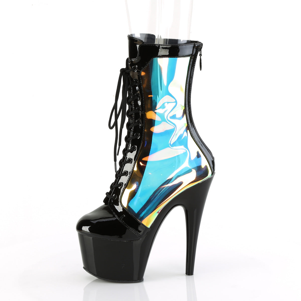 Pleaser   ADORE-1047 Blk Pat-Holo/Blk