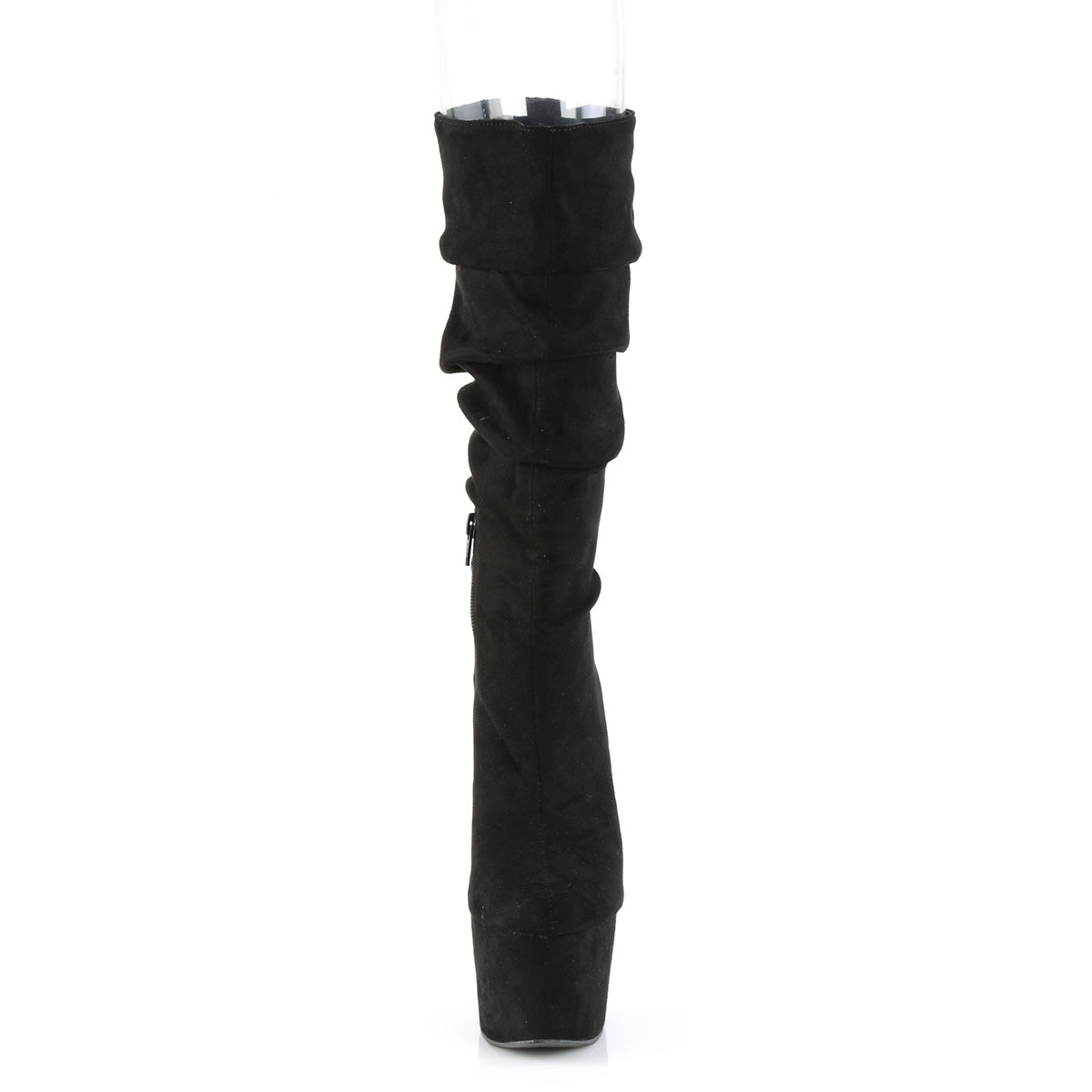 Pleaser Womens Ankle Boots ADORE-1061 Blk Faux Suede/Blk Faux Suede