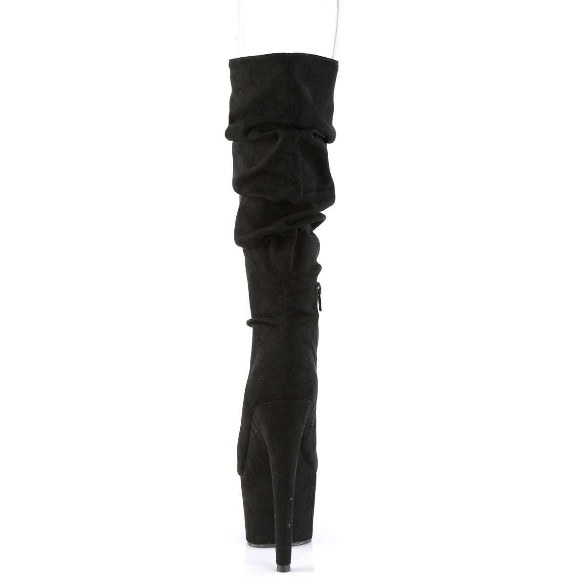 Pleaser Womens Ankle Boots ADORE-1061 Blk Faux Suede/Blk Faux Suede