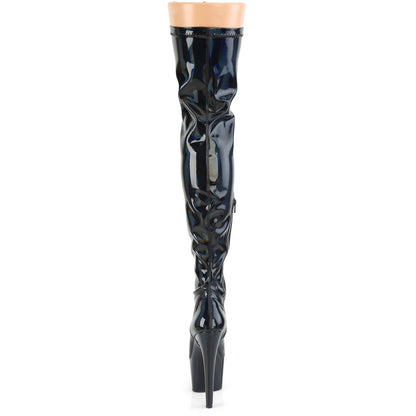 Pleaser Stivali da donna ADORE-3000HWR BLK STR. Holo / Blk Holo