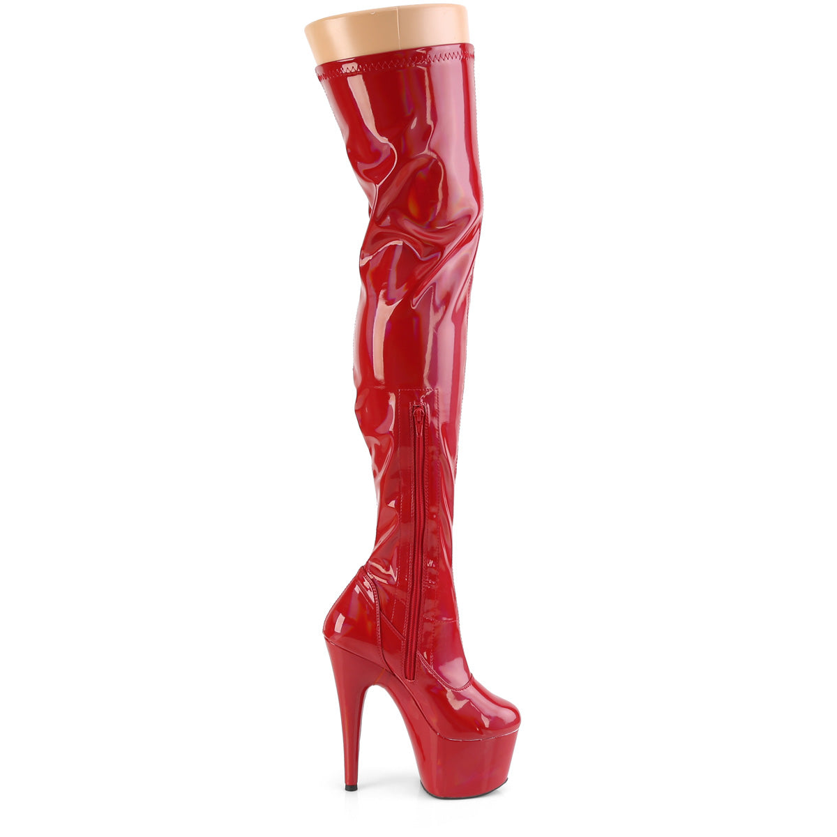 Pleaser Stivali da donna ADORE-3000HWR rosso str. Holo / Red Holo