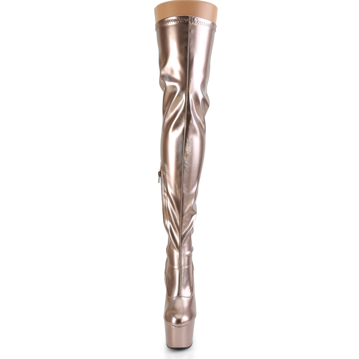Pleaser Stivali da donna ADORE-3000HWR Rose Gold Str. Holo / rosa oro holo