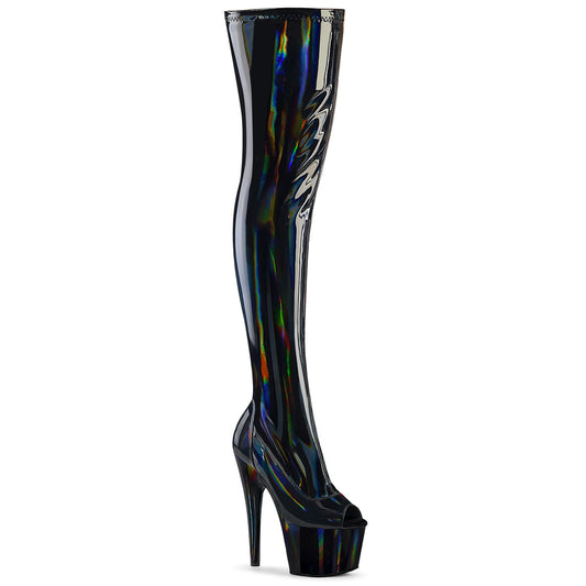 Pleaser   ADORE-3011hwr blk str. Holo/Blk Holo