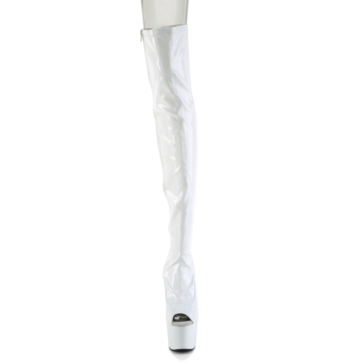 Pleaser   ADORE-3011HWR Wht Str. Holo/Wht Holo