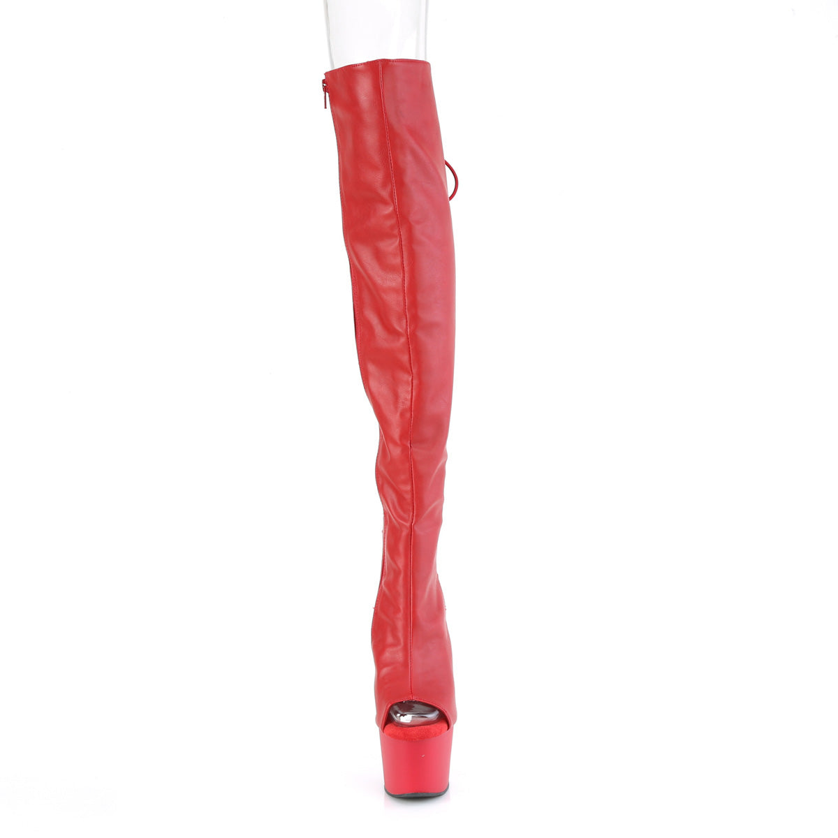 Pleaser   ADORE-3019 Red Faux Leather/Red Matte