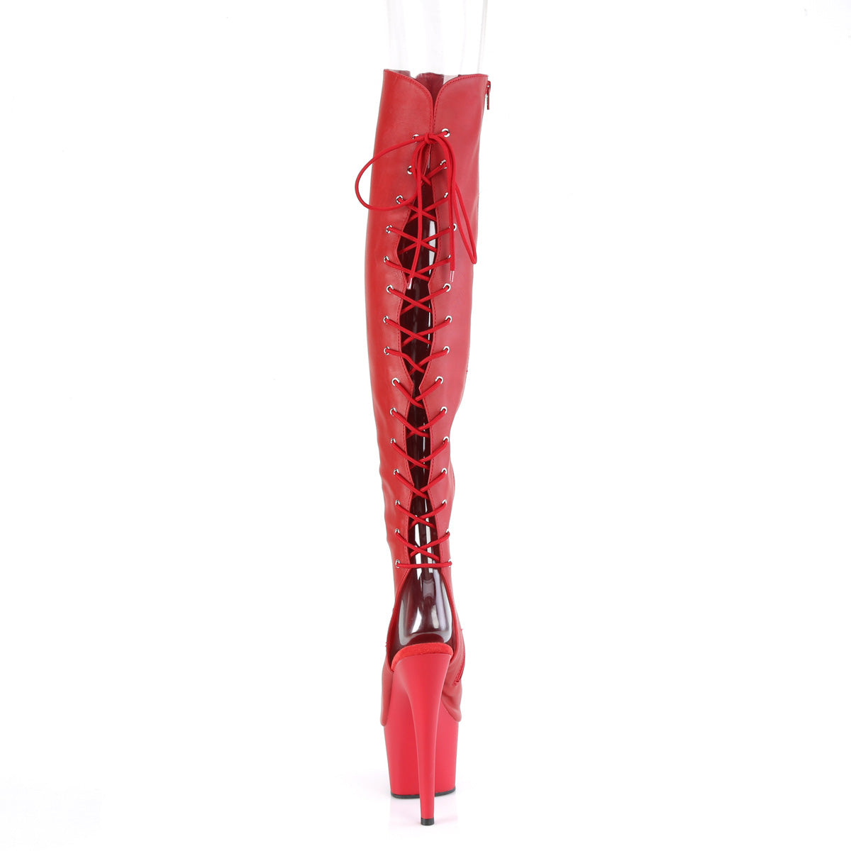 Pleaser   ADORE-3019 Red Faux Leather/Red Matte
