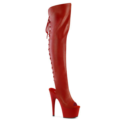 Pleaser   ADORE-3019 in pelle finta rossa/rossa opaca