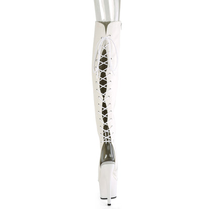Pleaser   ADORE-3019 WHT FAUX PELLE/WHT MATTE