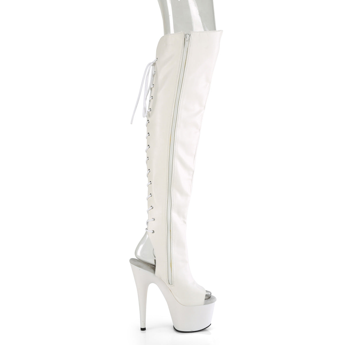 Pleaser   ADORE-3019 WHT FAUX PELLE/WHT MATTE