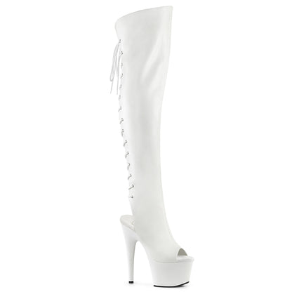 Pleaser   ADORE-3019 WHT FAUX PELLE/WHT MATTE