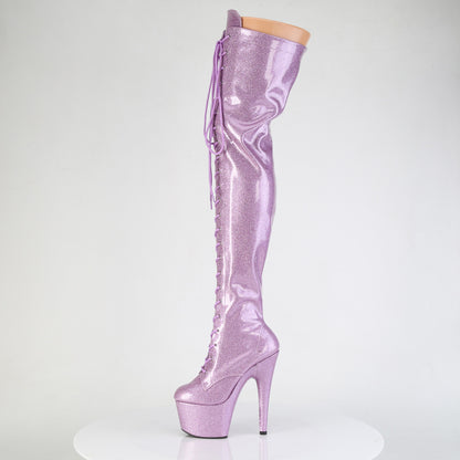 Pleaser Women's Platform Shoes ADORE-3020GP Lilac Glitter Pat/M