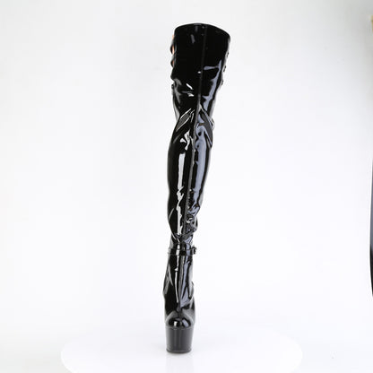 Pleaser   ADORE-3055 BLK STR. Pat/blk