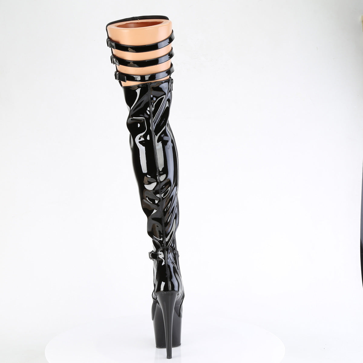 Pleaser   ADORE-3055 BLK STR. Pat/blk