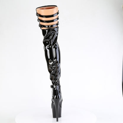 Pleaser   ADORE-3055 BLK STR. Pat/blk