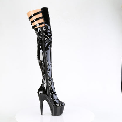 Pleaser   ADORE-3055 BLK STR. Pat/blk