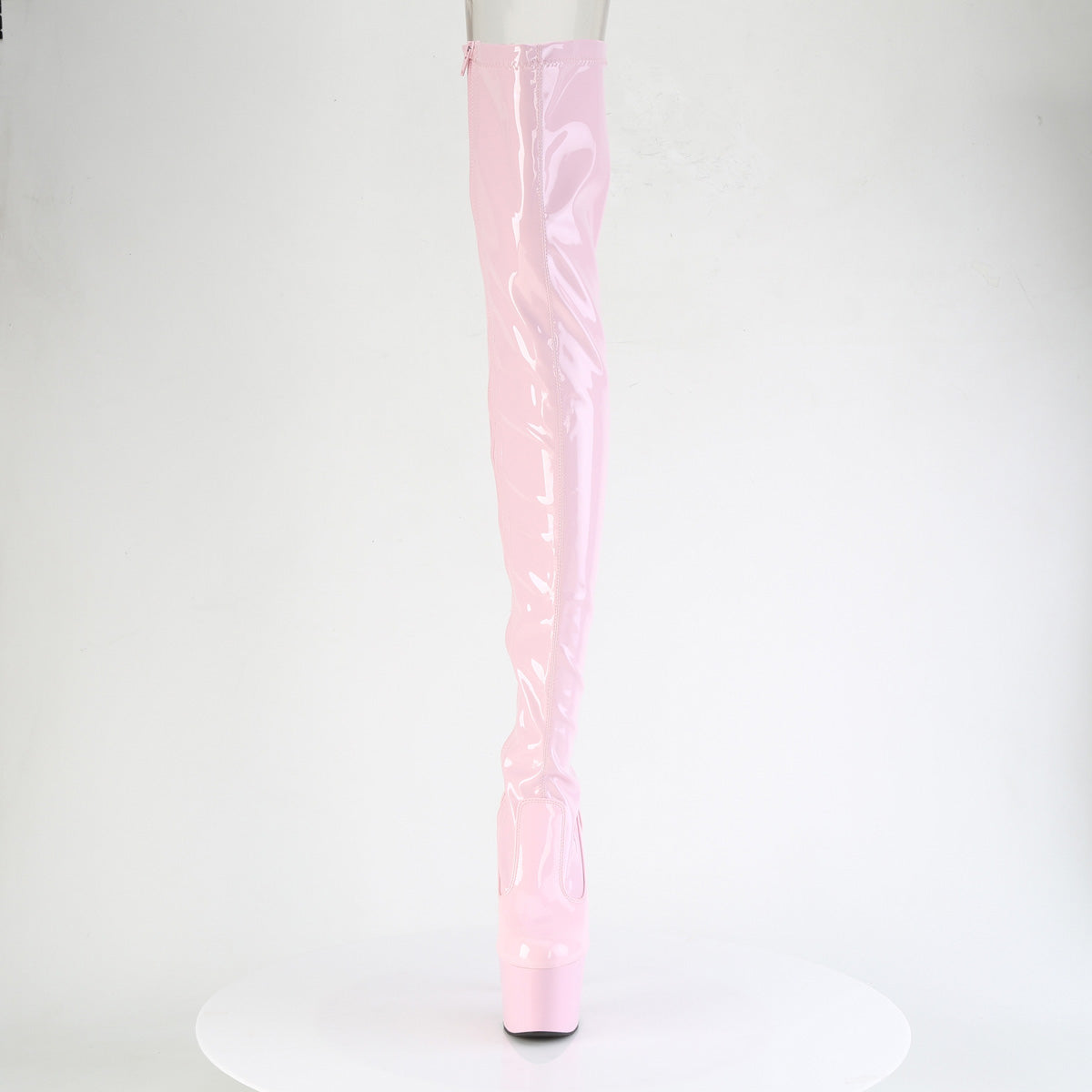 Pleaser Women's Platform Shoes ADORE-3850 B. Pink Str. Pat/B. Pink