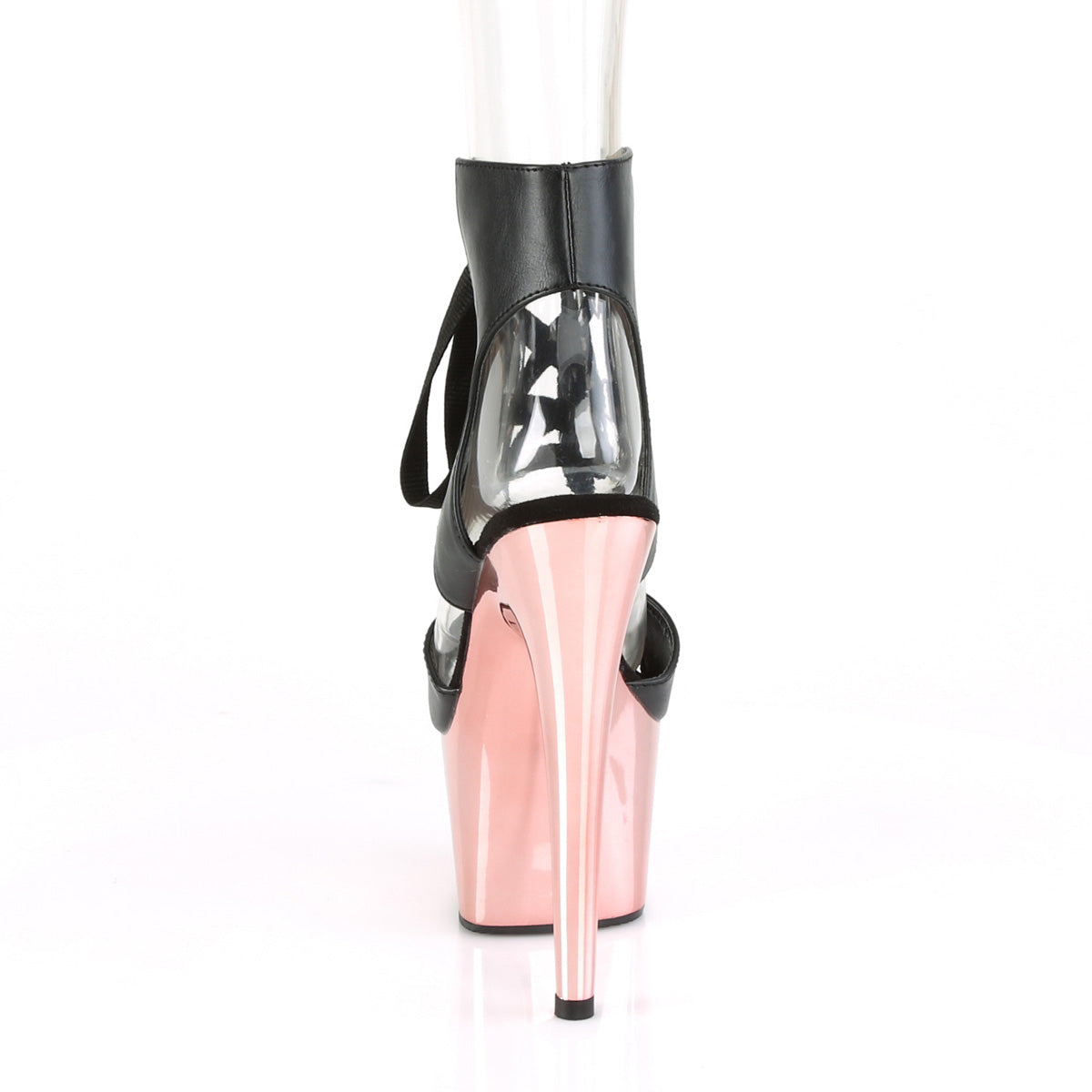 Pleaser Sandali da donna ADORE-700-14 BLK in ecopelle / oro rosa cromo