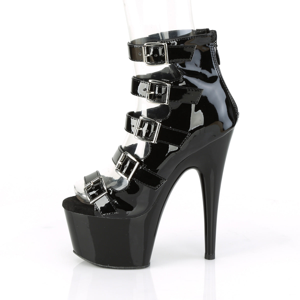 Pleaser Stivaletti da donna ADORE-700-33 BLK PAT / BLK