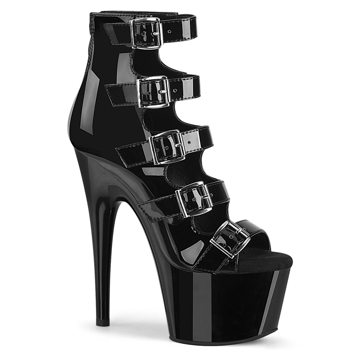 Pleaser Stivaletti da donna ADORE-700-33 BLK PAT / BLK