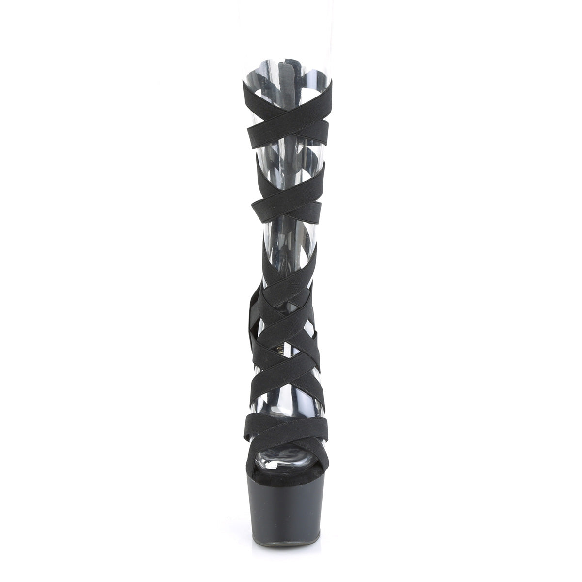 Pleaser  Sandali ADORE-700-48 BLK Elastic Band-Ecox Leather / Blk Matte