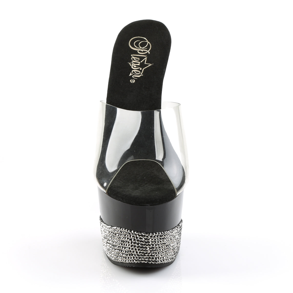 Pleaser Sandali da donna ADORE-701-3 CLR / BLK-PEWTER RS