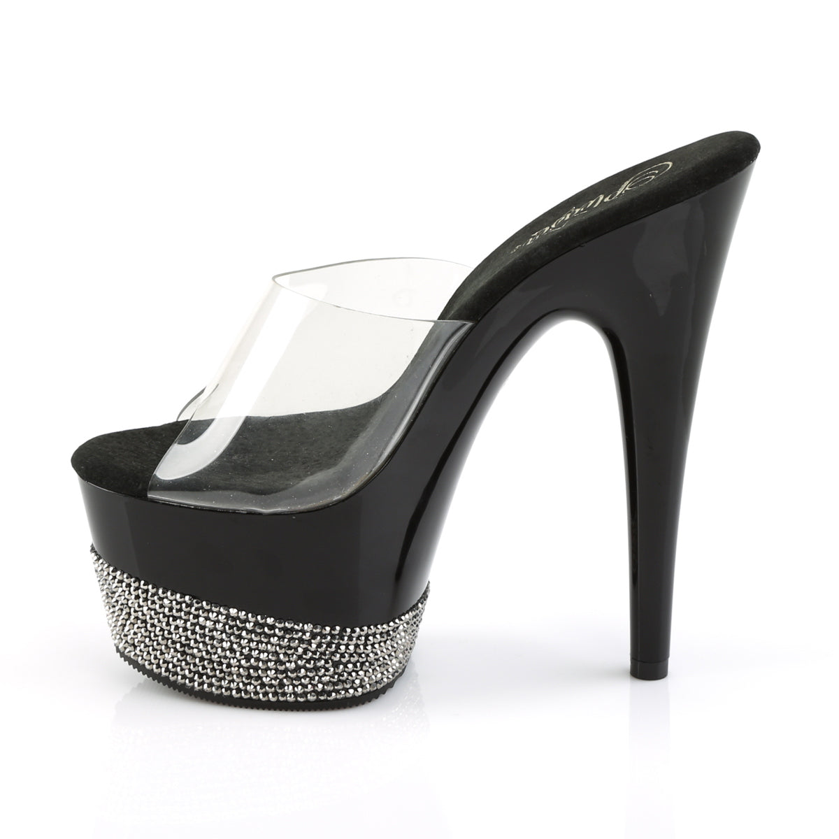 Pleaser Sandali da donna ADORE-701-3 CLR / BLK-PEWTER RS