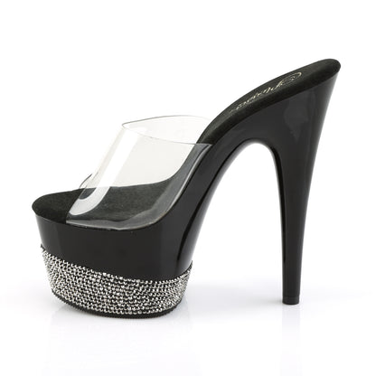 Pleaser Sandali da donna ADORE-701-3 CLR / BLK-PEWTER RS