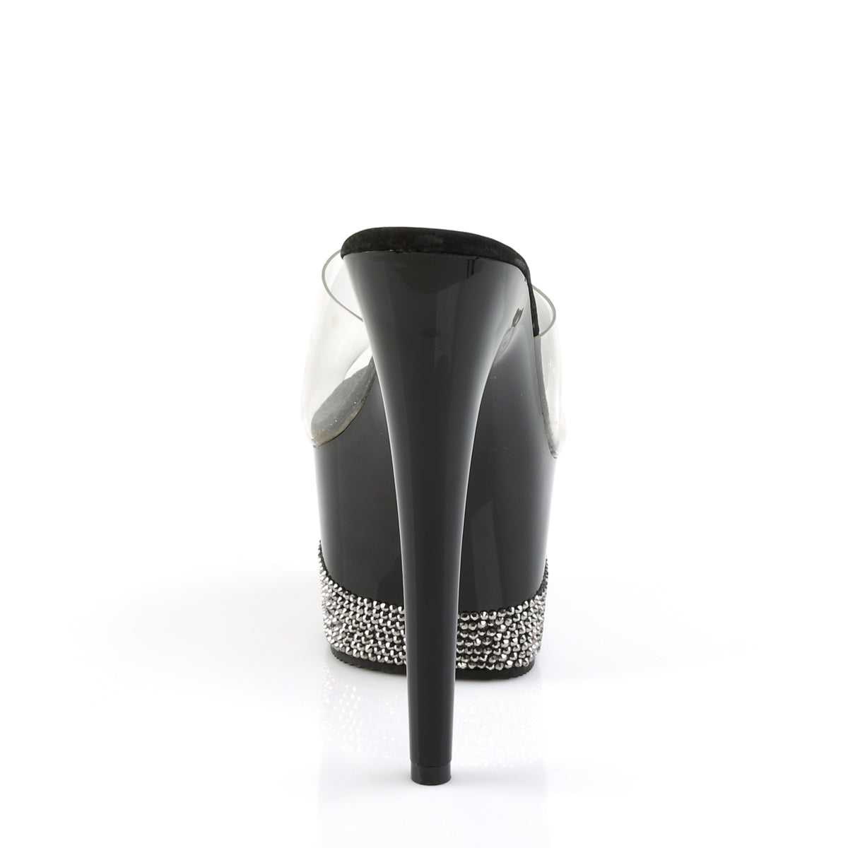 Pleaser Sandali da donna ADORE-701-3 CLR / BLK-PEWTER RS