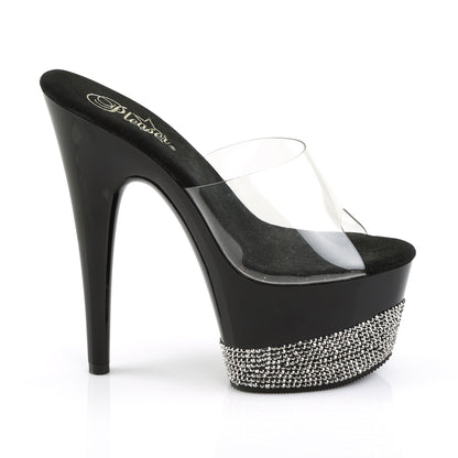 Pleaser Sandali da donna ADORE-701-3 CLR / BLK-PEWTER RS