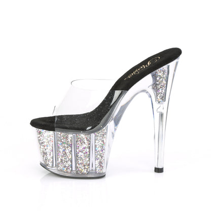 Pleaser Sandali da donna ADORE-701CG CLR / SLV Coriandoli glitter