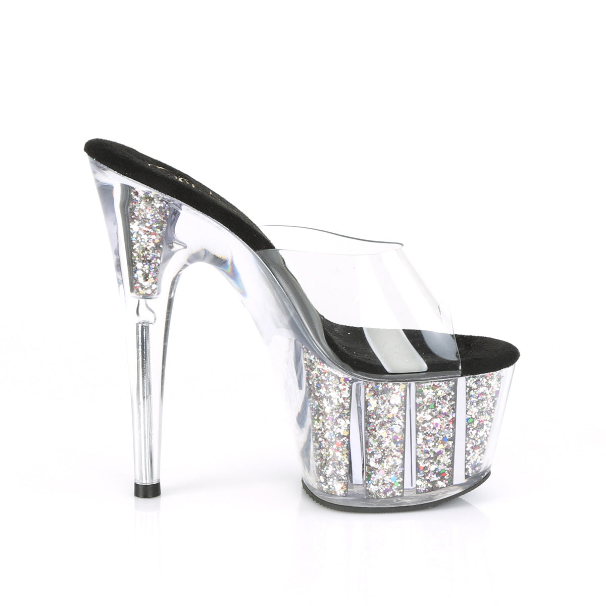 Pleaser Sandali da donna ADORE-701CG CLR / SLV Coriandoli glitter