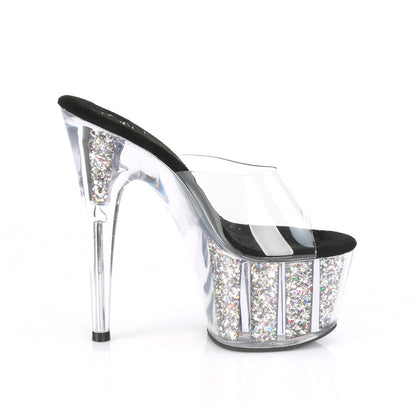 Pleaser Sandali da donna ADORE-701CG CLR / SLV Coriandoli glitter