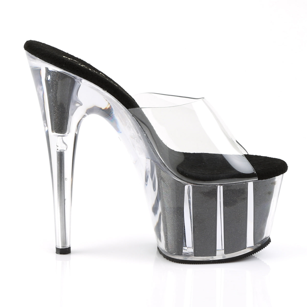 Pleaser Sandali da donna ADORE-701G CLR / BLK GLTR