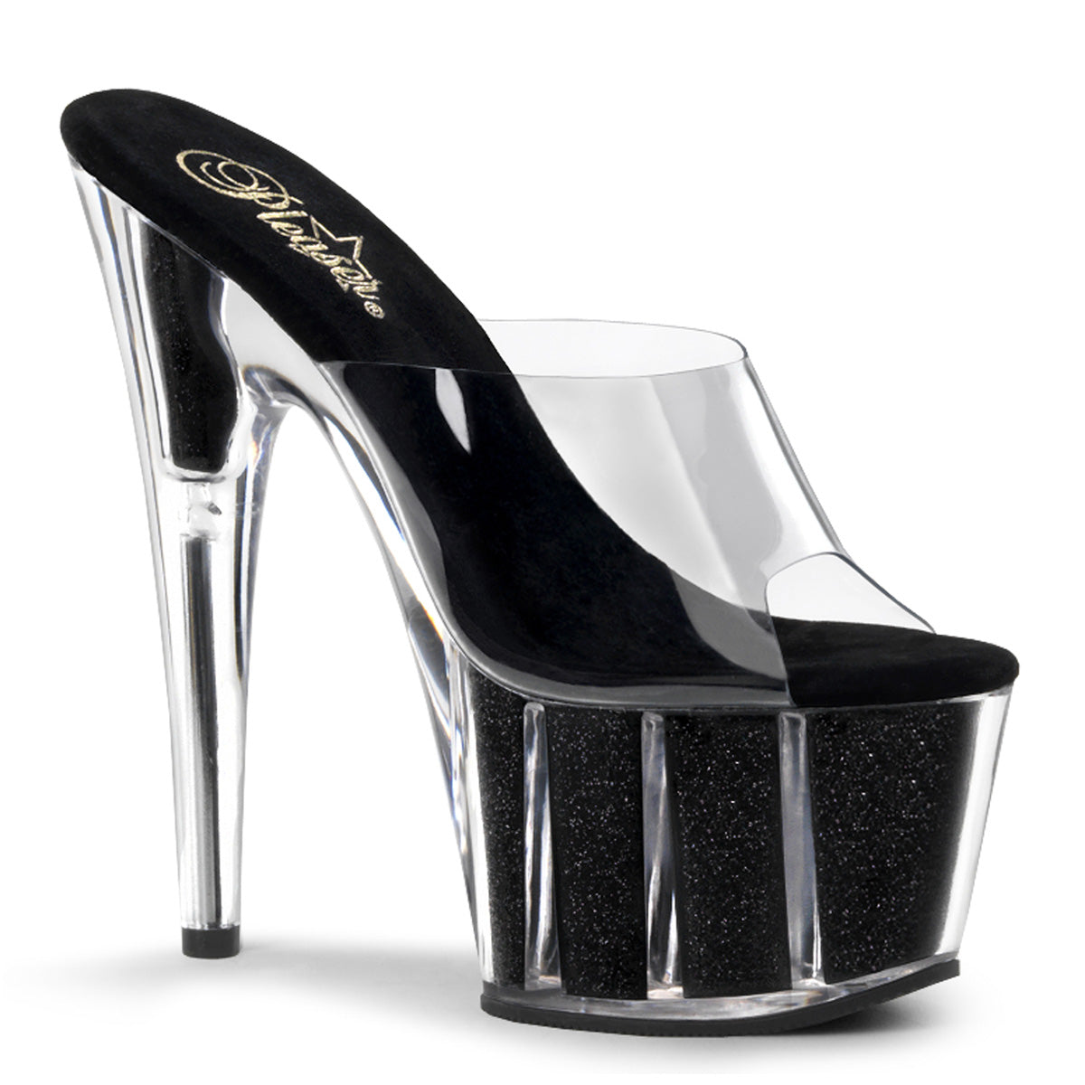 Pleaser Sandali da donna ADORE-701G CLR / BLK GLTR