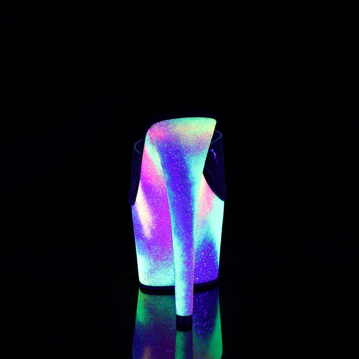 Pleaser Sandali da donna ADORE-701GXY CLR / Neon Galaxy Mini glitter