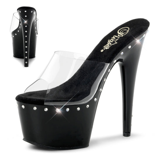 Pleaser Sandali da donna ADORE-701LS CLR / BLK