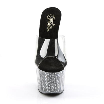 Pleaser Sandali da donna ADORE-701SRS CLR / BLK SRS