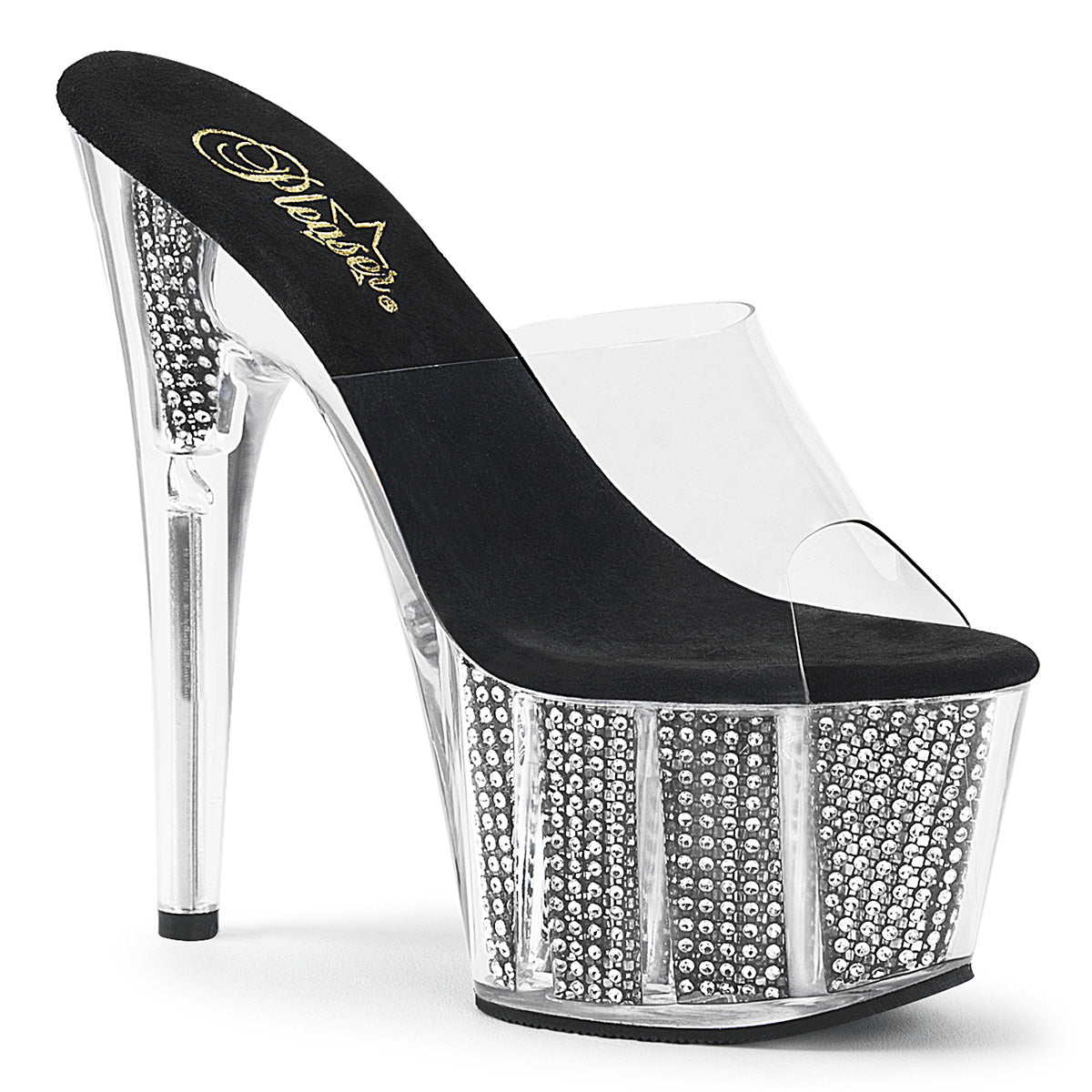 Pleaser Sandali da donna ADORE-701SRS CLR / BLK SRS
