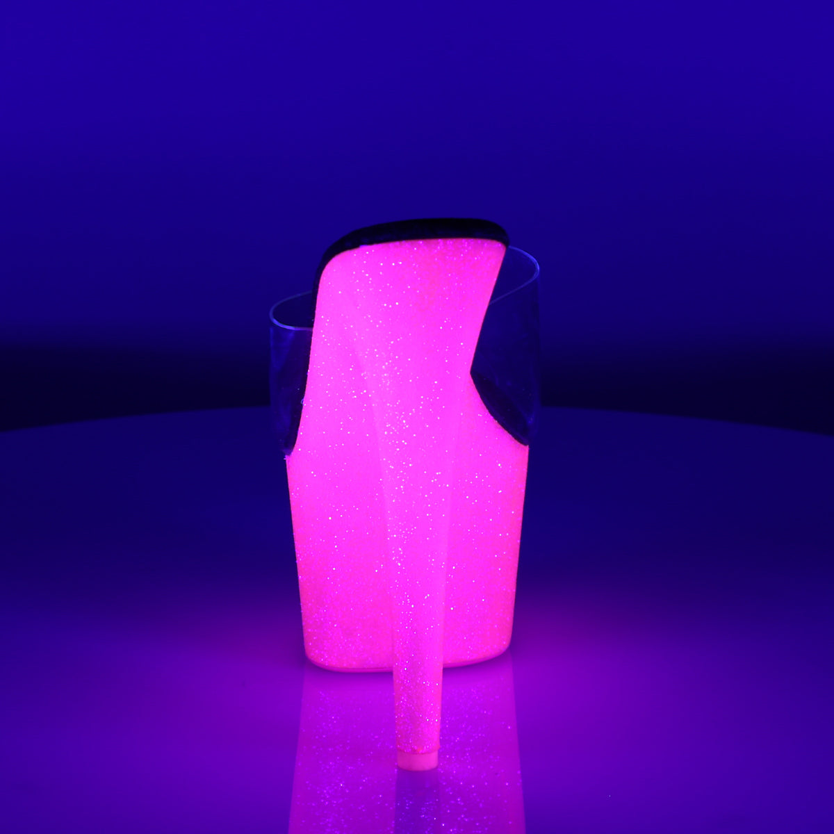 Pleaser Sandali da donna ADORE-701uvg CLR / Neon H. glitter rosa