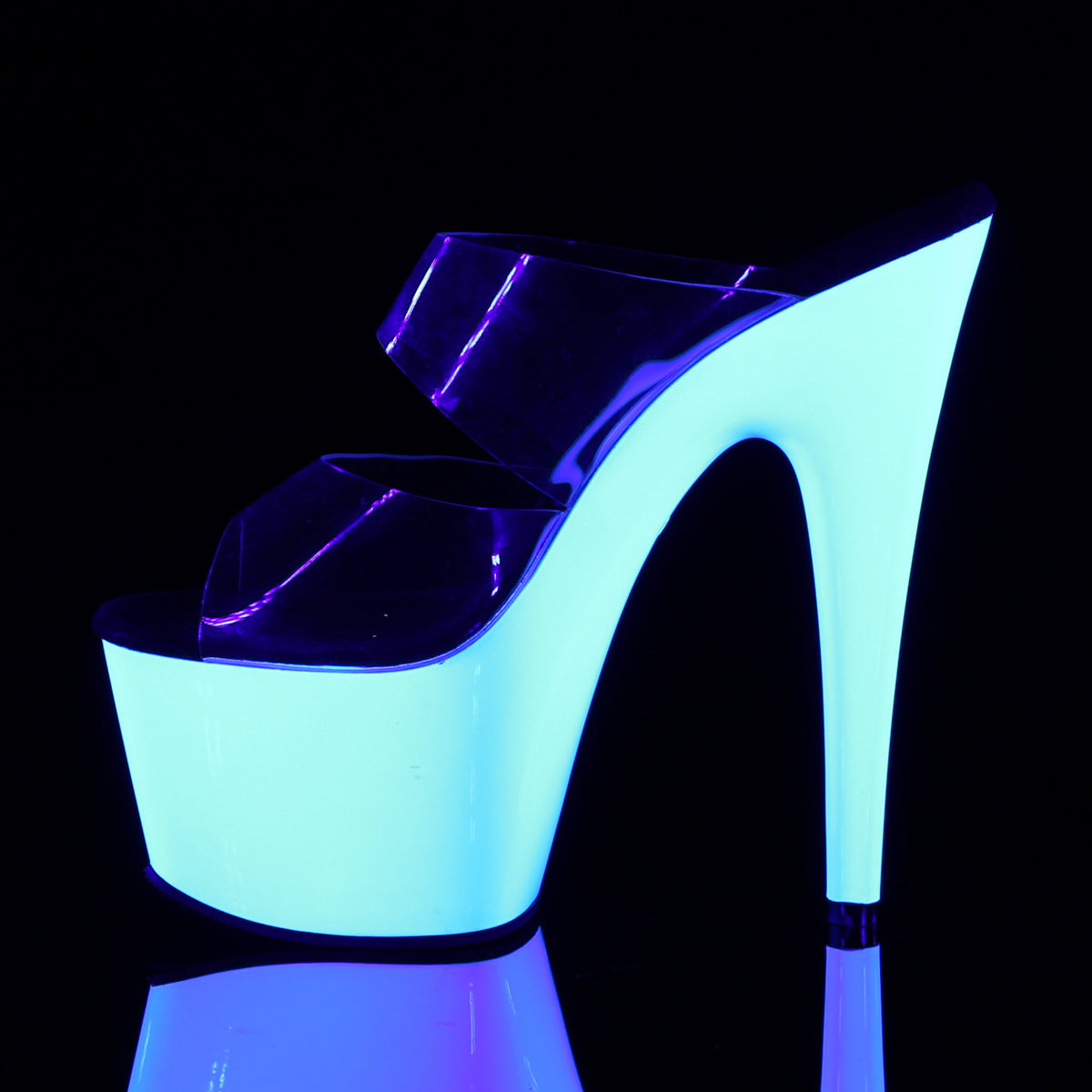 Pleaser Sandali da donna ADORE-702uv CLR / Neon Wht
