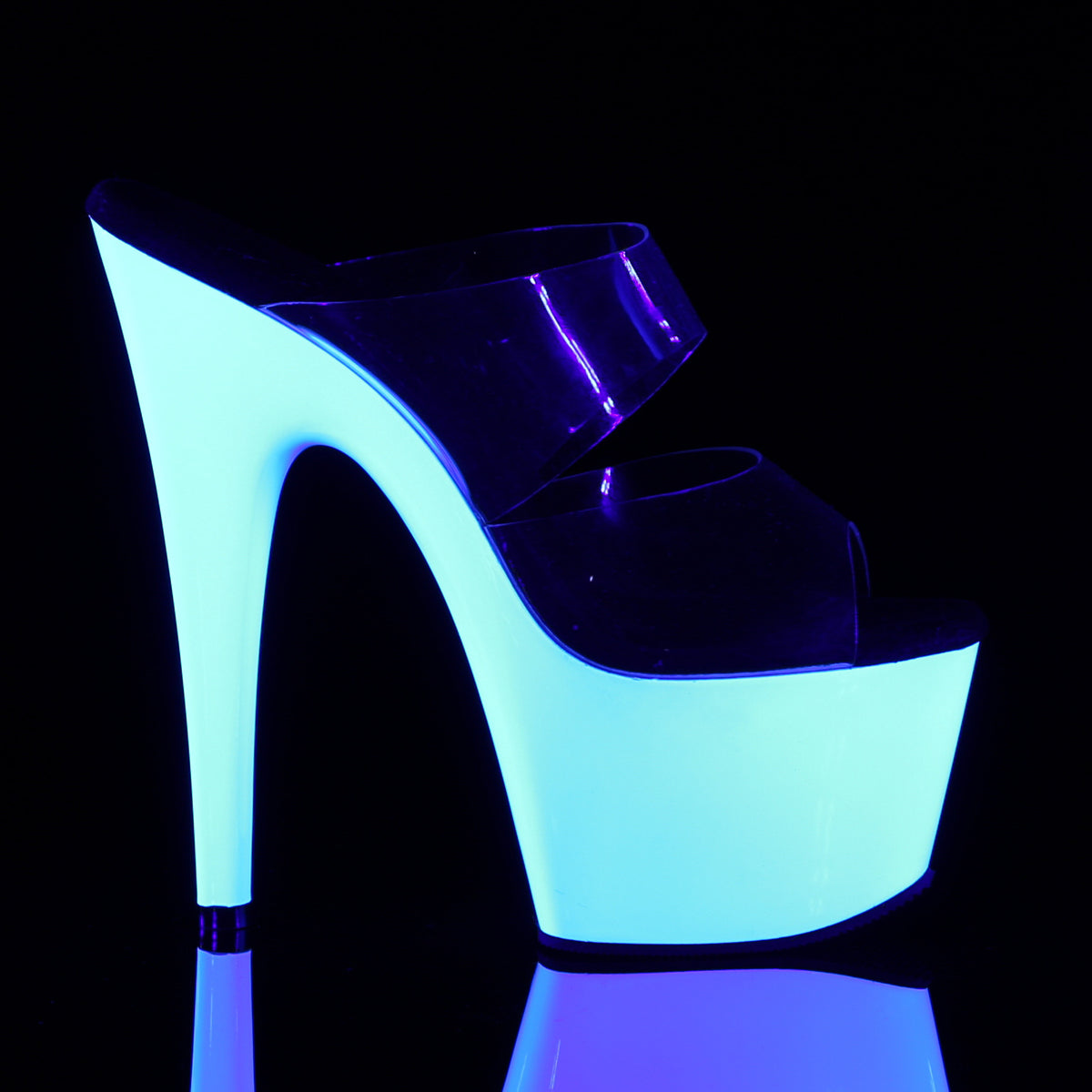 Pleaser Sandali da donna ADORE-702uv CLR / Neon Wht