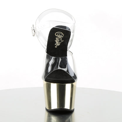 Pleaser Sandali da donna ADORE-708 ClR / Gold Chrome